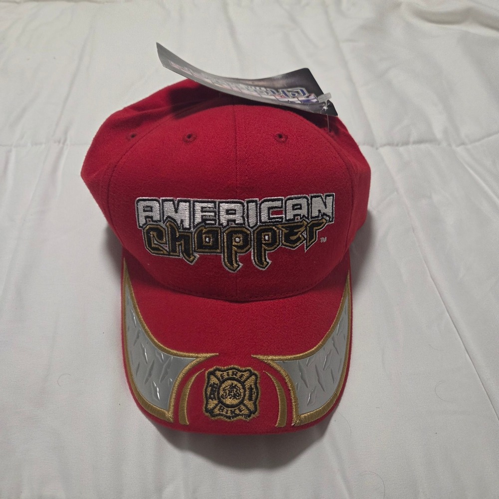 American Chopper Fire Bike Red Hat 343 Never Forget 9/11 Tribute NWT 2003
